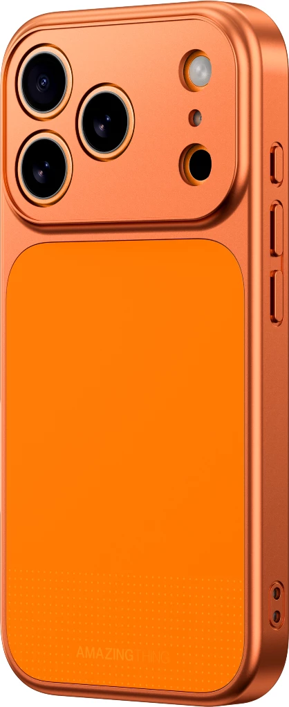 Mbështjellës celulari, AmazingThing, Minimal Mag Full Cover për iPhone 17 Pro, MagSafe, rënie deri 3 m, portokalli