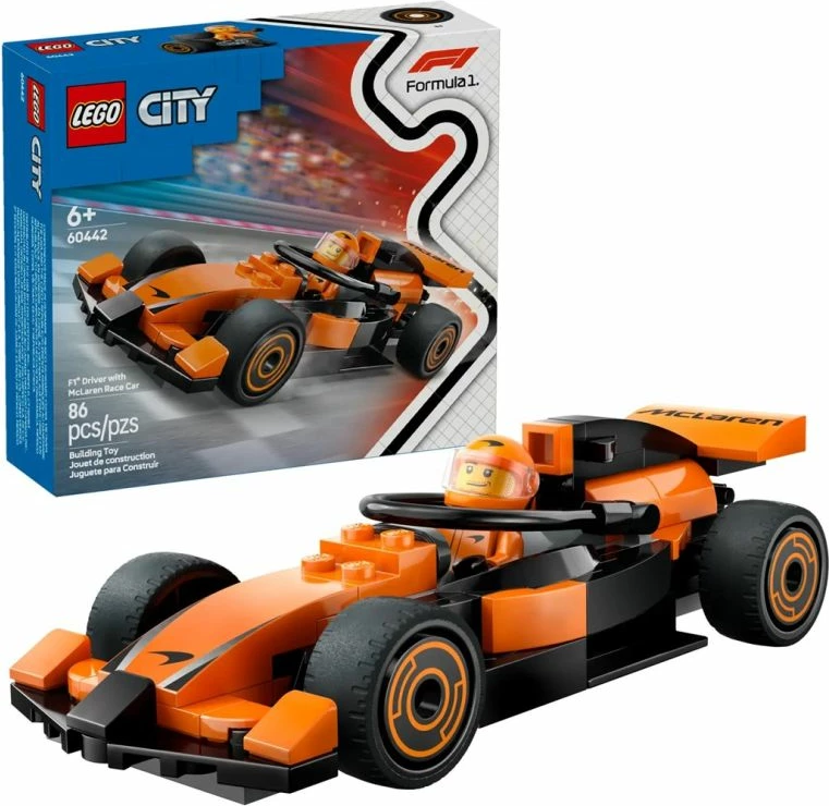 Set LEGO City 60442, Shofer F1 me Makina McLaren, Portokalli