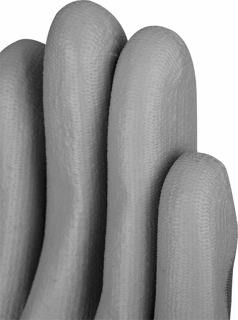 Dorëza pune Neo 97-647-8, poliester me veshje nitrili, EN388 4131X, madhësia 8, zi/gri