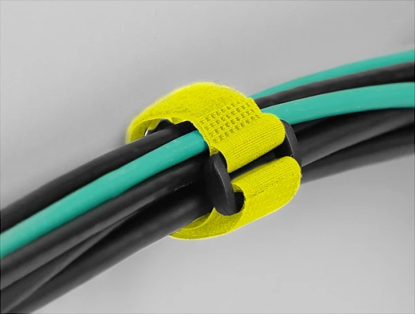 Shirit Velcro për kabllo DeLOCK 280 x 38 mm, 3 copë, e verdhë