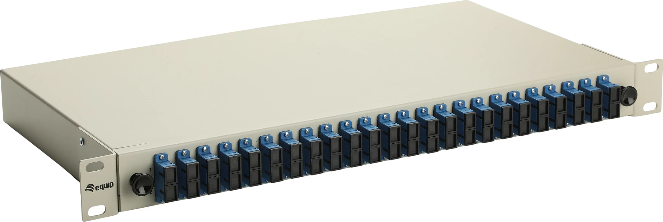 Kuti splicimi fibër optike Equip 337311, 24-port SC Duplex, OS2, 1U Rack, gri