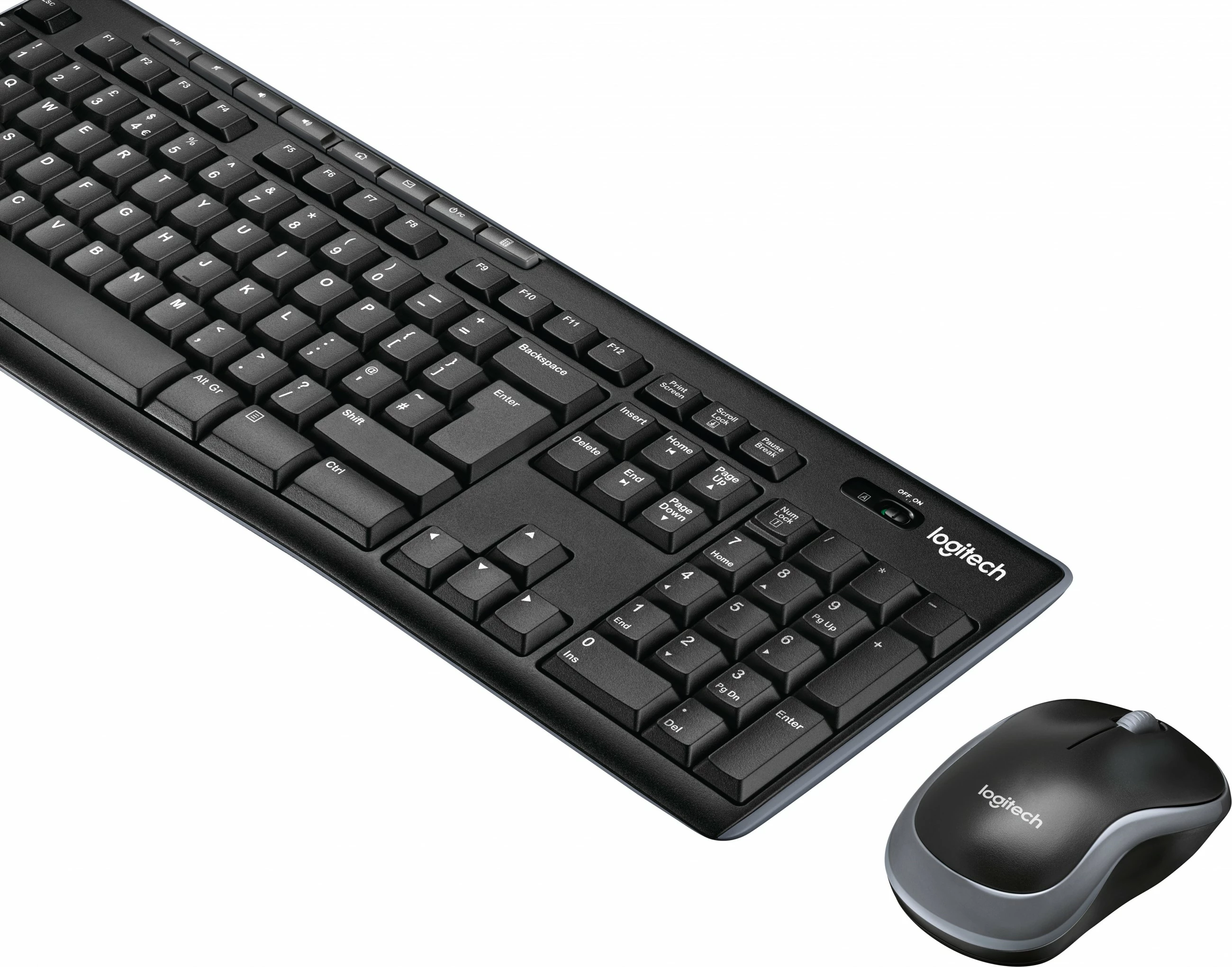 Set tastierë dhe maus pa kabllo Logitech MK270, AZERTY, i zi
