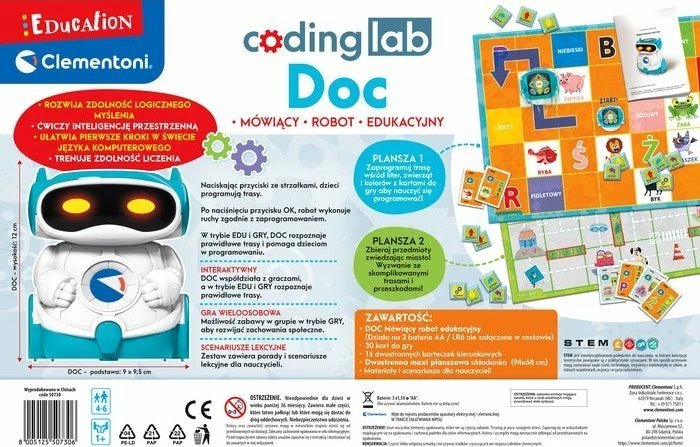 Robot edukativ Clementoni DOC 50730, drita/tinguj, 4-6 vjeç, bardhë/kaltër