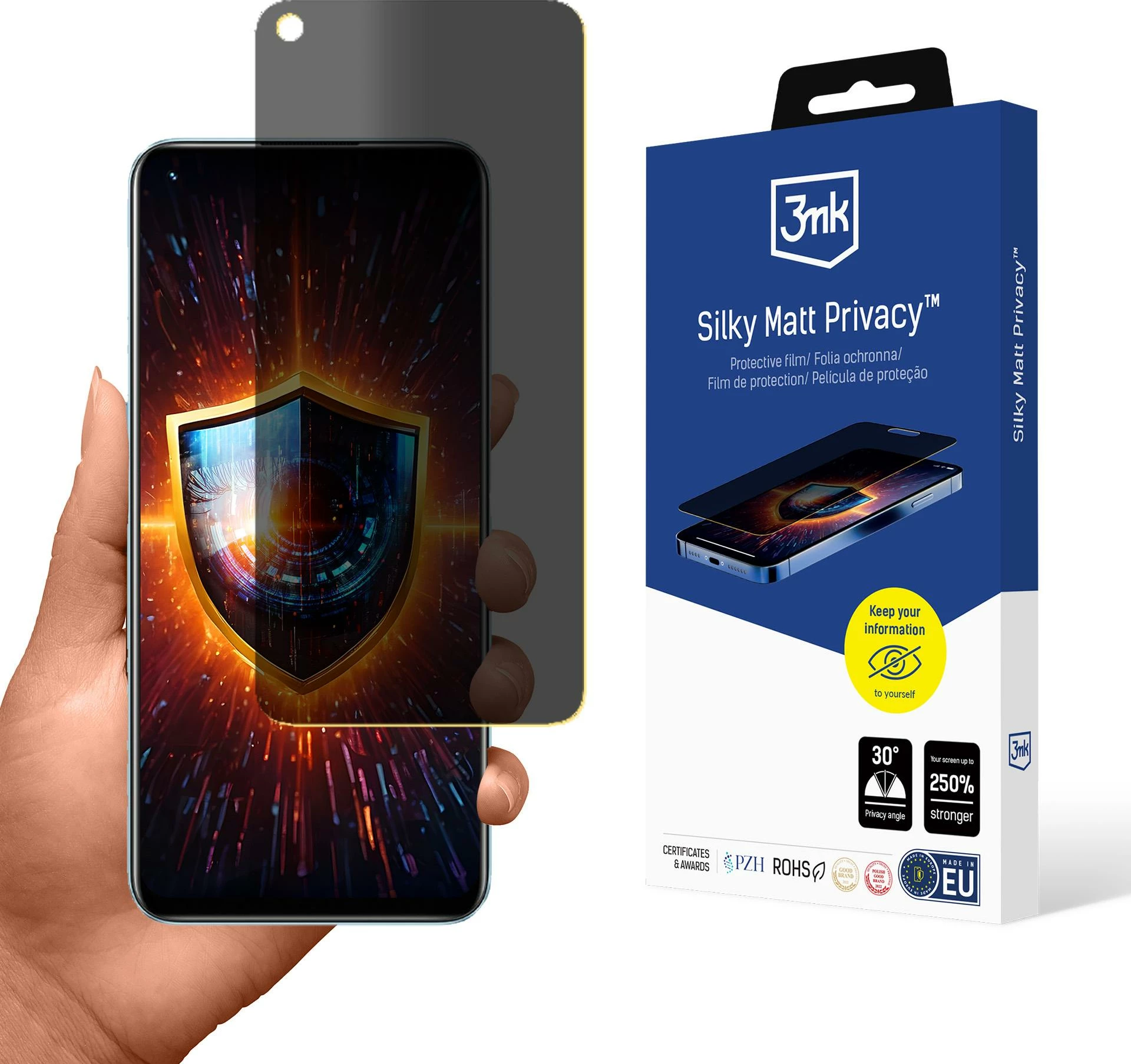 Mbrojtës ekrani 3mk Silky Matt Privacy për Realme 9 Pro, mat, privatësi