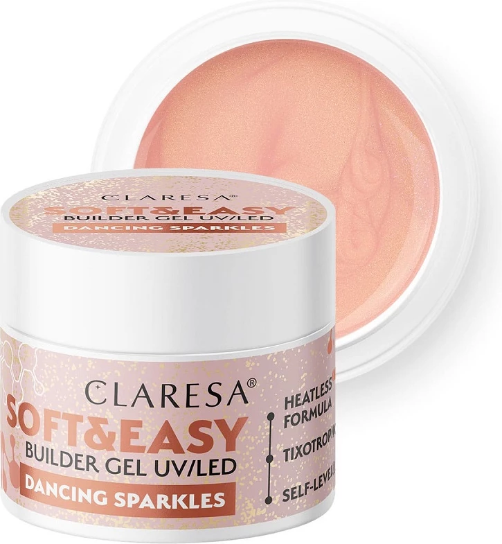 Xhel ndërtues për thonj Claresa Soft&Easy Builder Gel për femra Dancing Sparkles 90g