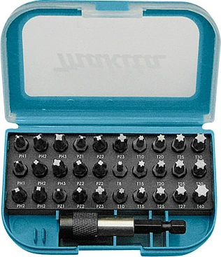 Set bitash Makita P-73374, 31 copë, me kuti