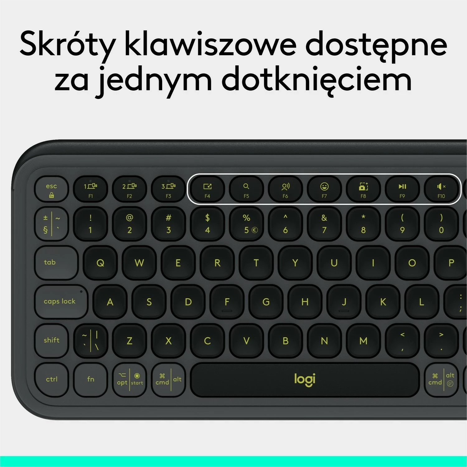 Tastierë Logitech POP ICON Keys, wireless, grafit