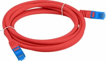 Kabllo rrjeti patchcord Lanberg Cat6A S/FTP LSZH 0.5m RJ45-RJ45, kuqe