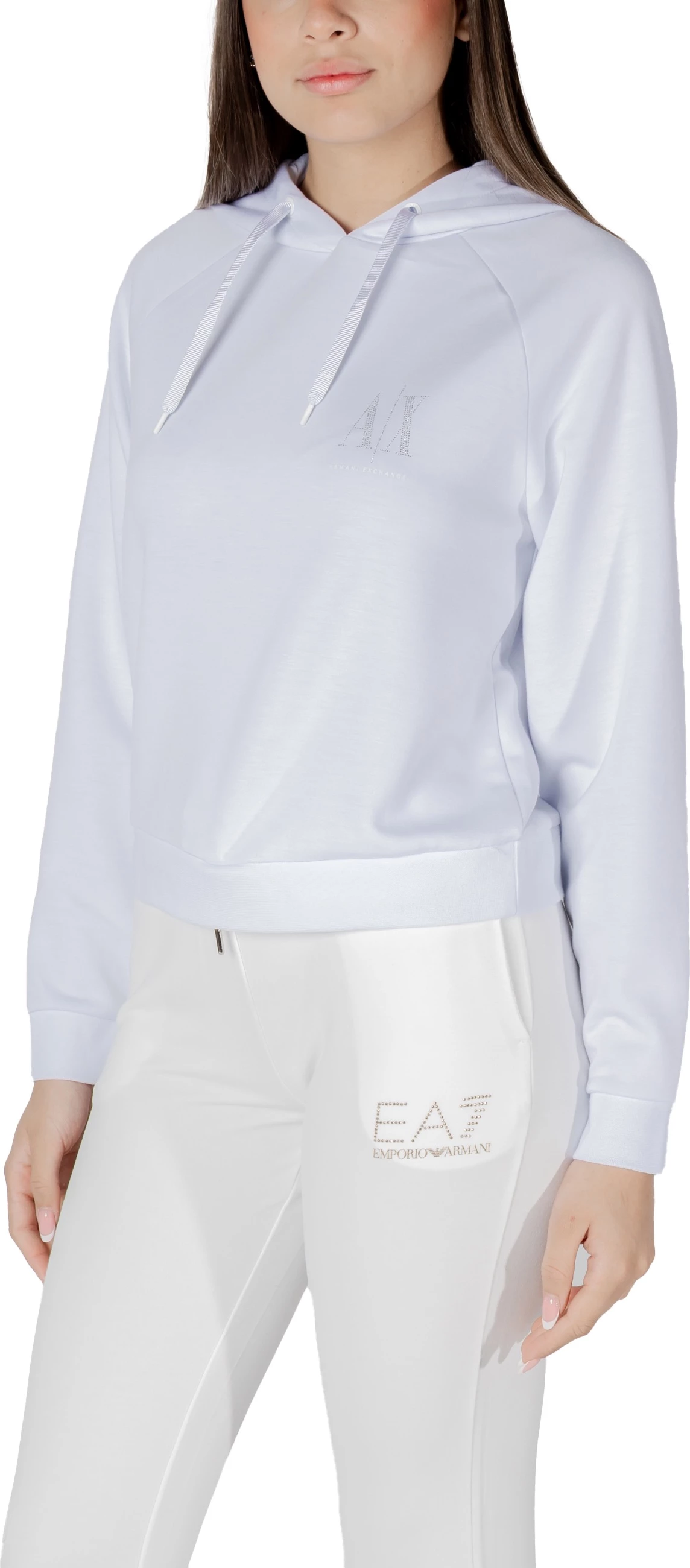 Duks me kapuç Armani Exchange XW000827 AF13397 për femra, i bardhë [Madhësia: M]