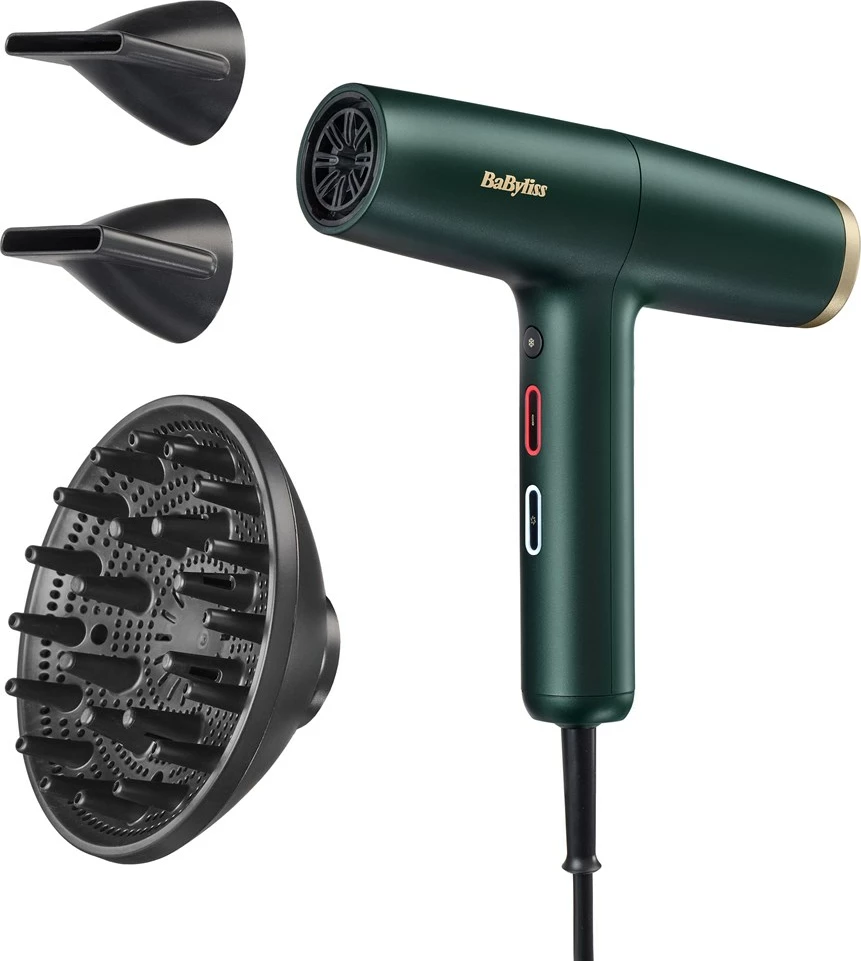 Tharëse flokësh Babyliss Air Power Pro D6555DE, 1700 W, e gjelbër
