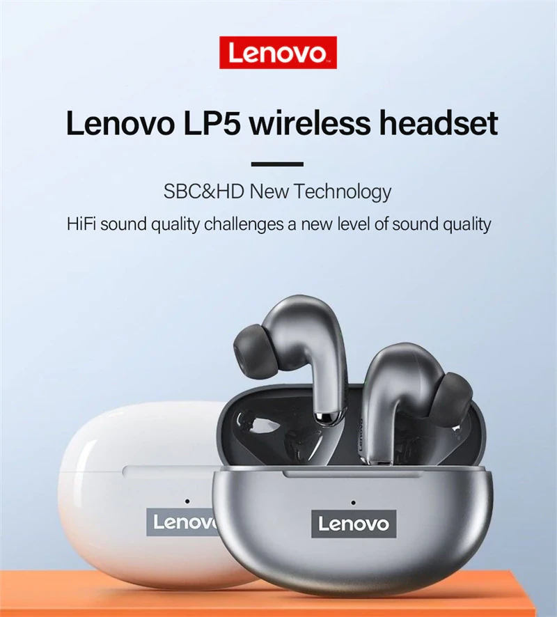 Dëgjuese Lenovo LivePods LP5, të hirta