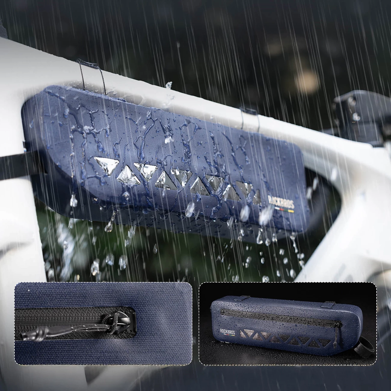 Çantë kornize biçiklete Rockbros AS-140 ROAD TO SKY 1.7 L waterproof, blu