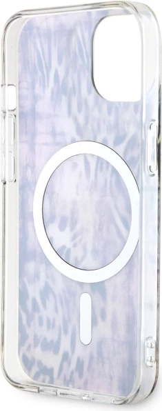 Mbështjellës Guess Leopard MagSafe për iPhone 14, Rozë