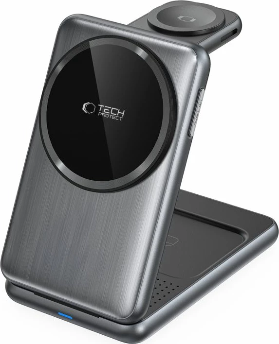 Karikues induktiv 3-në-1 Tech-Protect QI15W-A42 me MagSafe, Gri