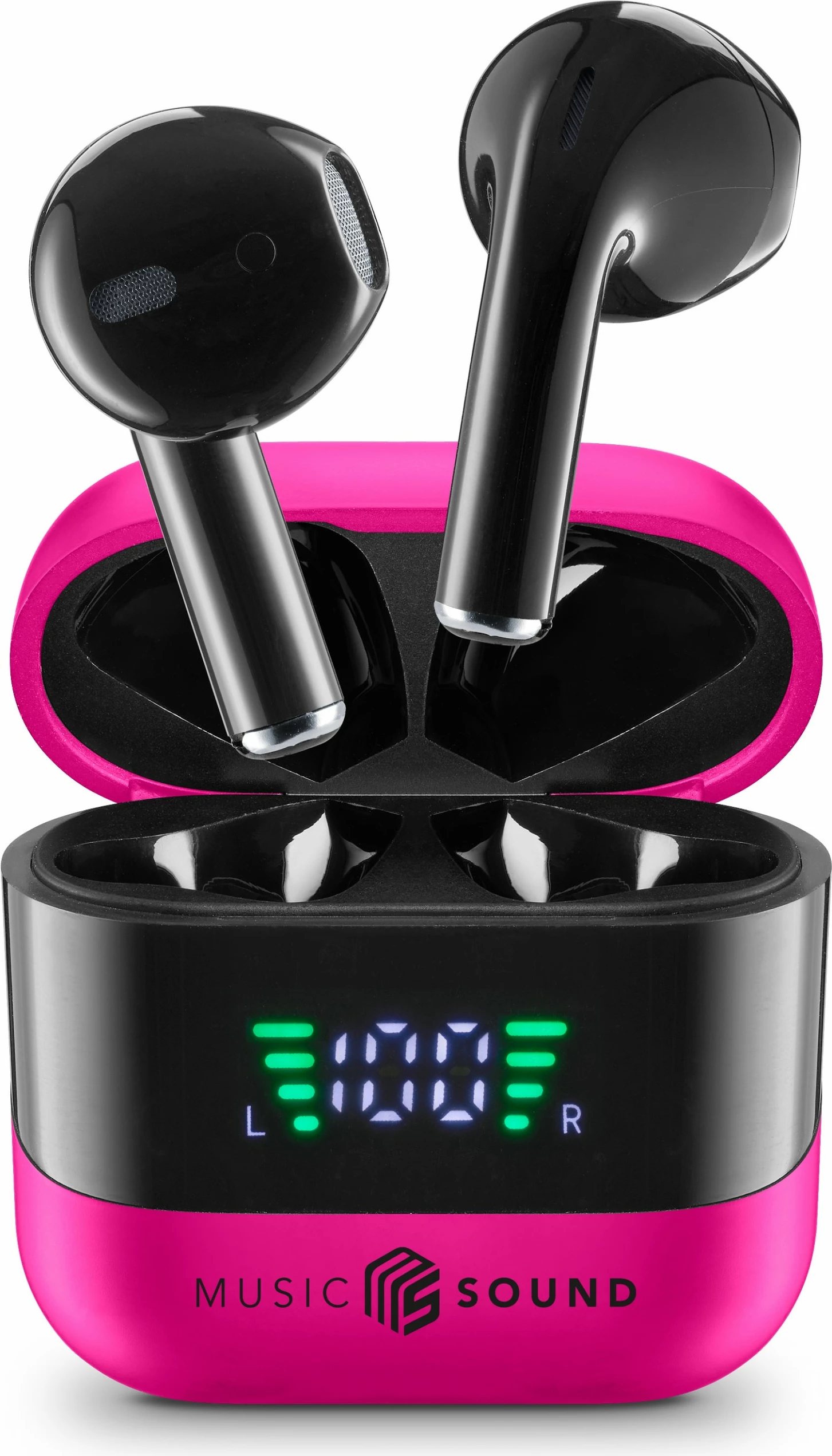 Kufje pa tela Cellular Line Music Sound 8018080488634, Bluetooth 5.3, 30h, rozë
