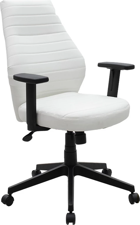 Karrige menaxheri për zyre Benno, lëkurë artificiale e bardhë