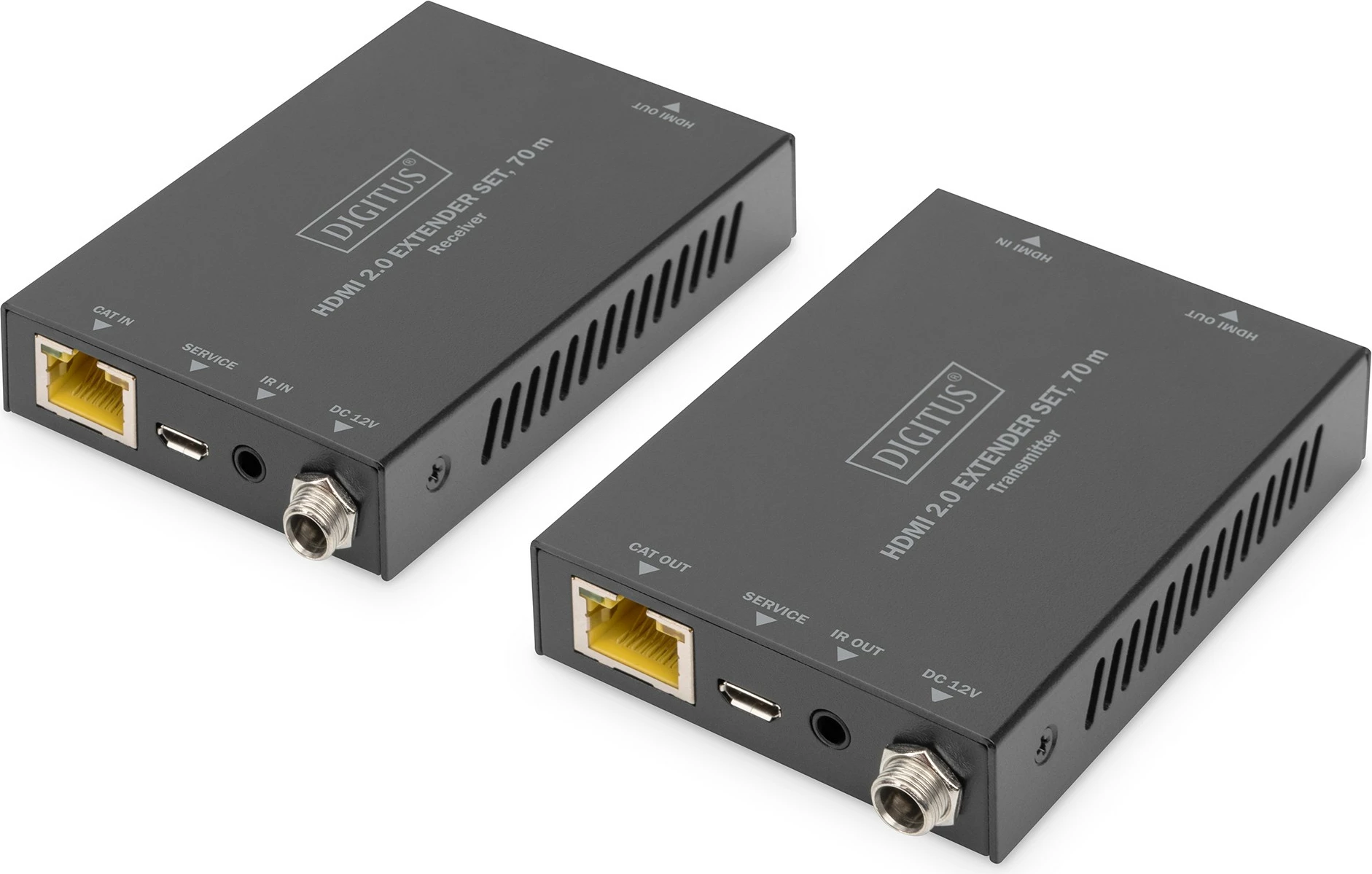 HDMI extender Digitus set 4K 70m, AV transmetues & pranues, i zi