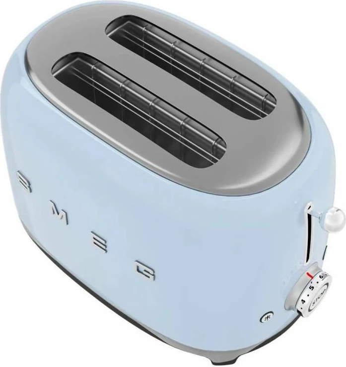 Tostierë Smeg TSF01PBEU 950W, 2 slote, pop-up, Blu pastel