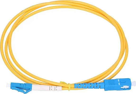 Kabllo patch fiber optike Extralink LC/UPC - SC/UPC, single-mode, simplex, 2m, e verdhë