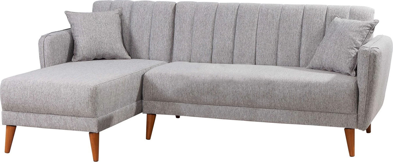 Kënd-sofë krevati Atelier del Sofa, kënd majtas, ngjyrë gri