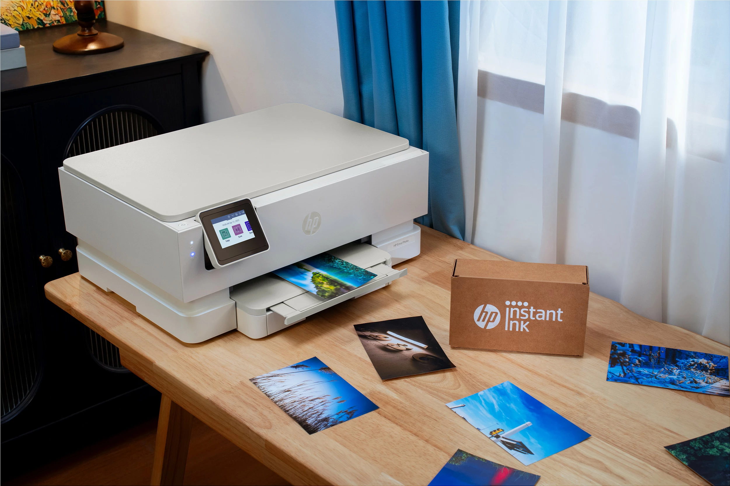 Printer multifunksional HP ENVY Photo 7230, wireless, inkjet me ngjyra, ADF 35 fletë, Light Portobello