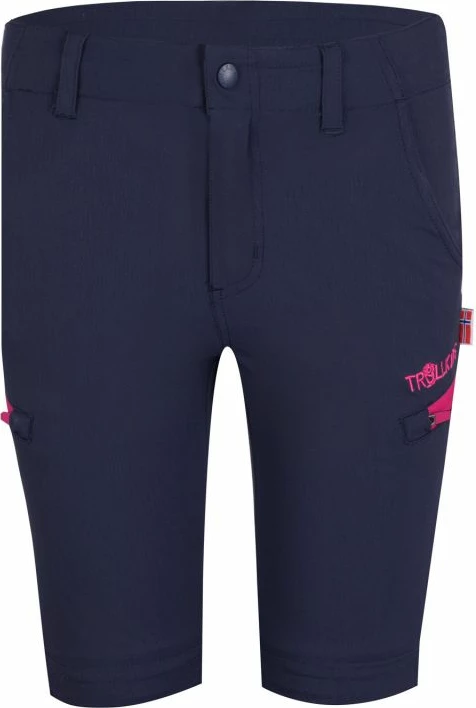 Pantallona zip-off për fëmijë Trollkids, navy/magenta [Madhësia: 128]