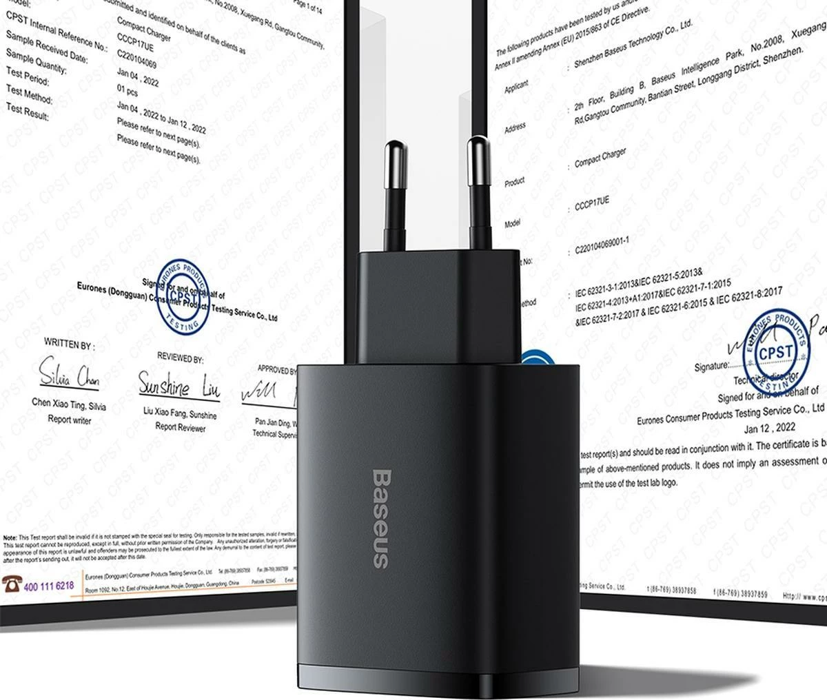 Karikues muri Baseus CCXJ020102 3x USB-A 17W 3.4A, i bardhë, 1 copë