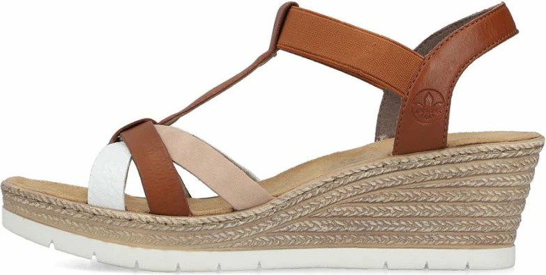 Sandale platforme femra Rieker 61995-81, kafe