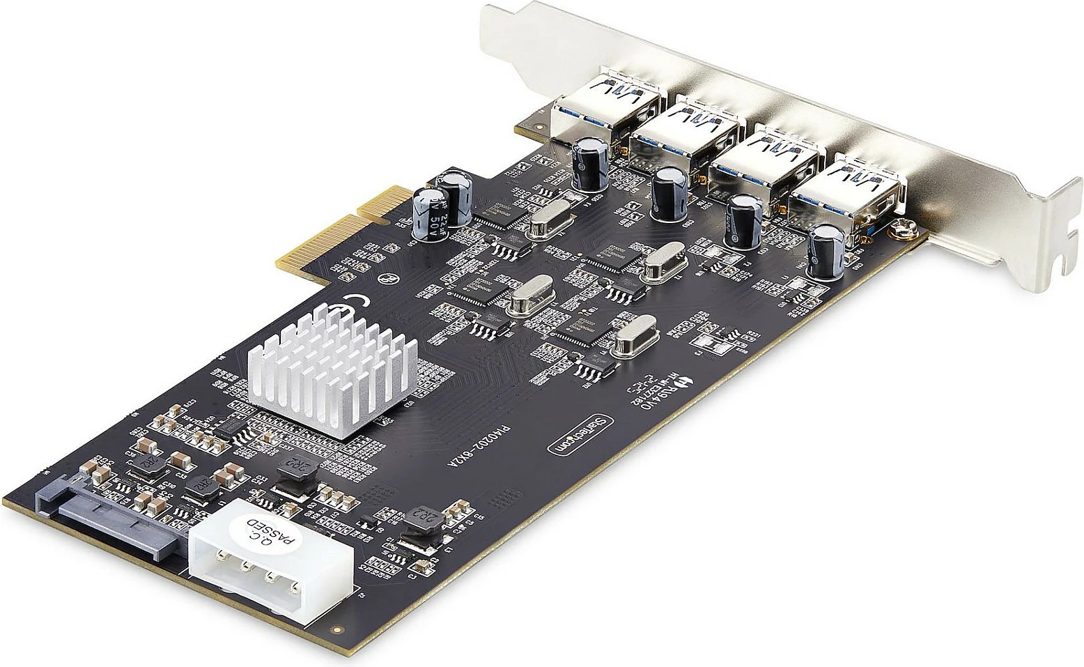 Kartë zgjerimi USB PCIe StarTech 4-Port, USB 3.2 Gen 1 5Gbps, 4x USB-A, PCIe 2.0 x4, e zezë