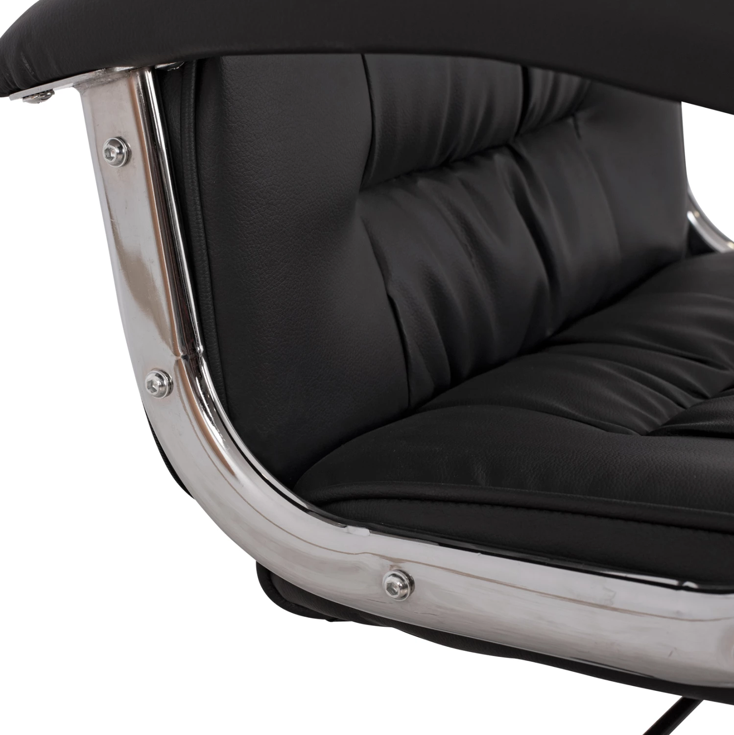 Karrige zyre ekzekutive FH1113 me PU të zezë dhe bazë kromi 62x62x104 cm