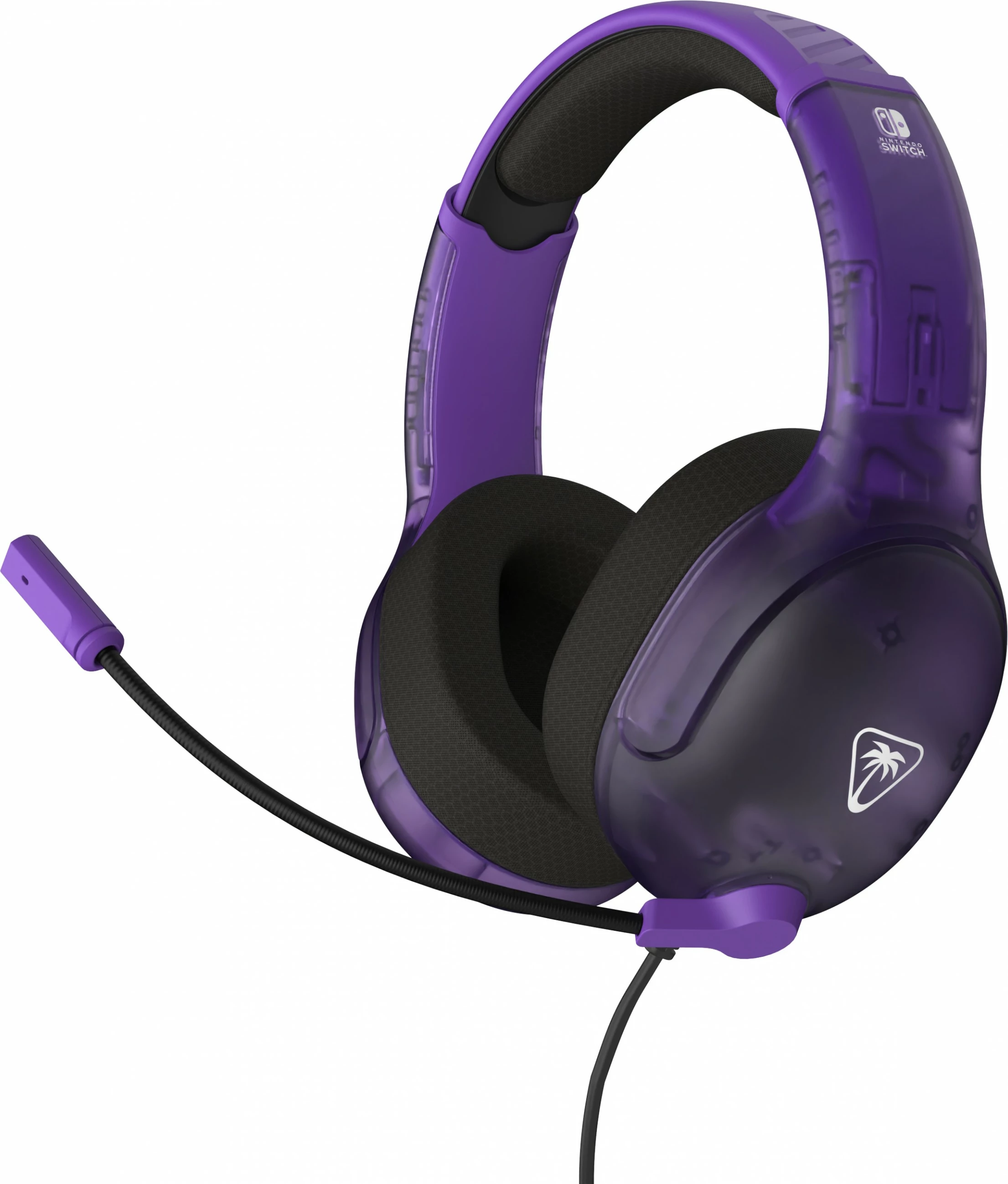 Kufje Turtle Beach Airlite Fit NS Ghost Lila, me mikrofon, për gaming, 3.5mm, e zezë/vjollcë