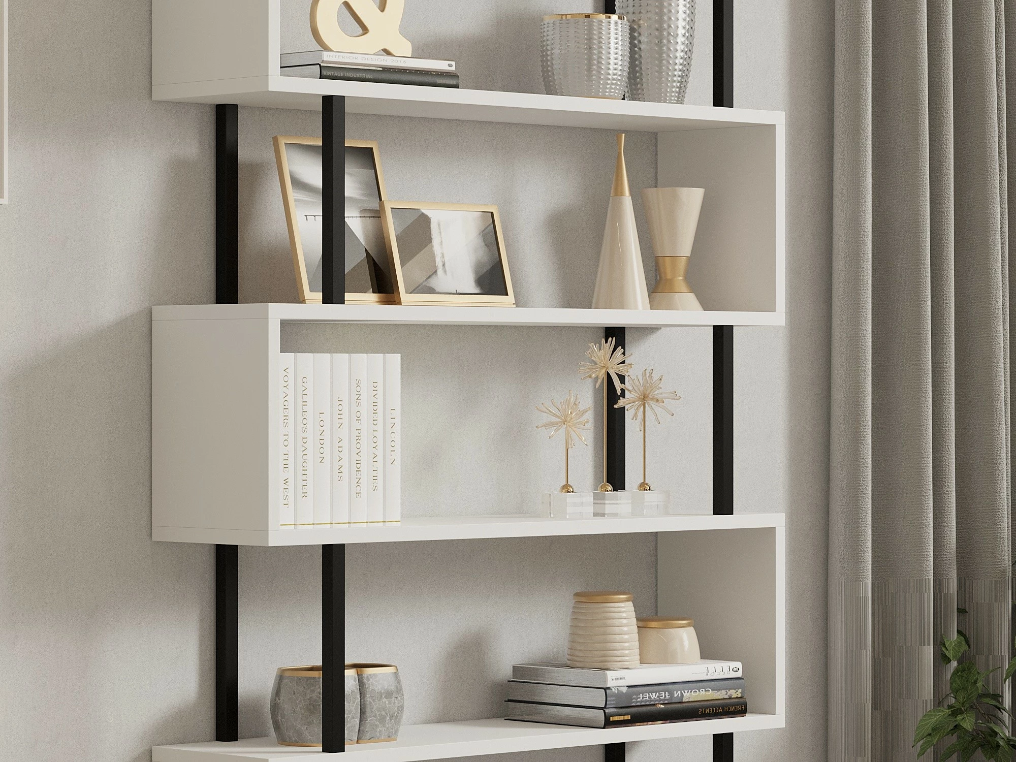 Raft librash Hanah Home, Hector, i bardhë