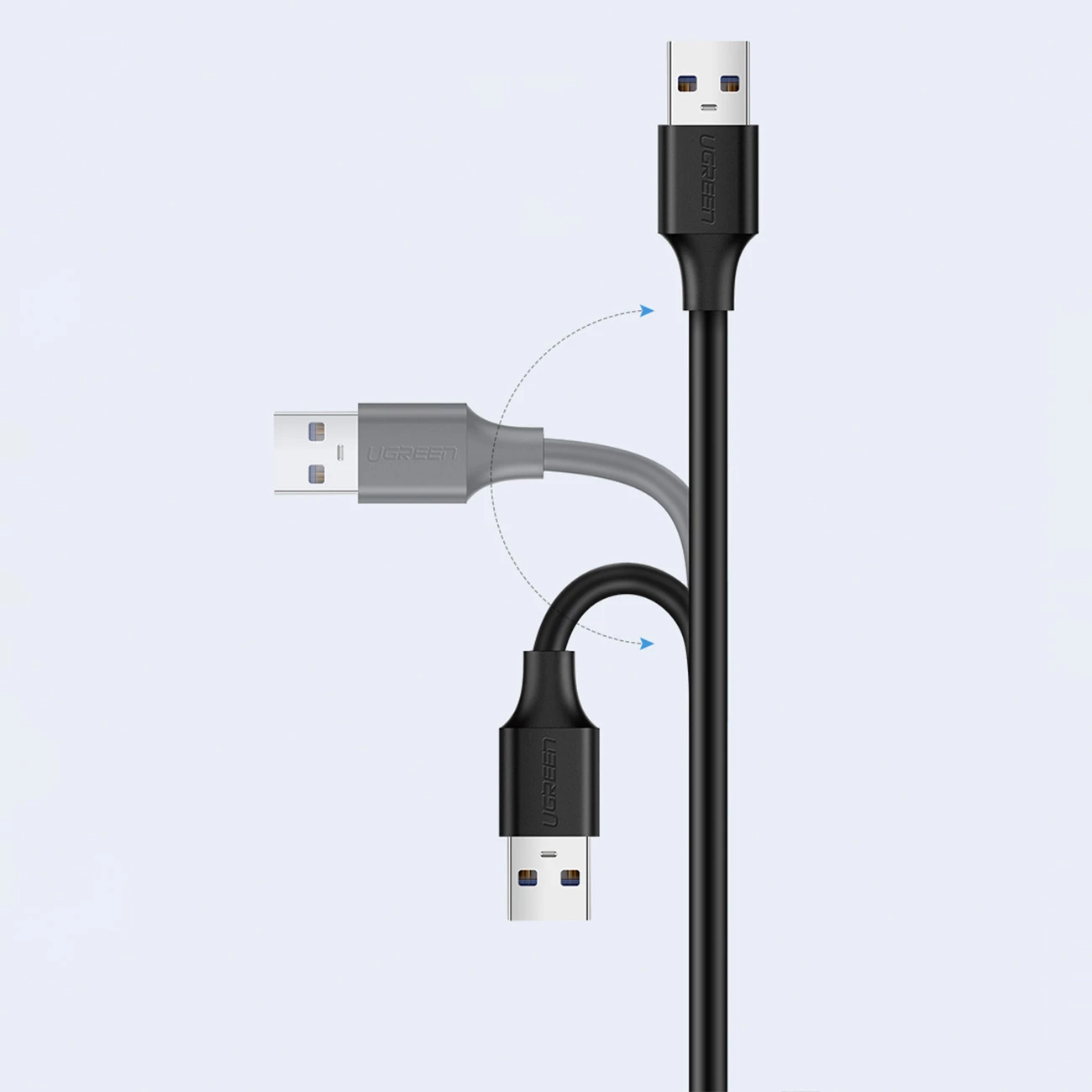 Kabllo zgjatuese USB Ugreen US103, 3m, USB 2.0, E zezë