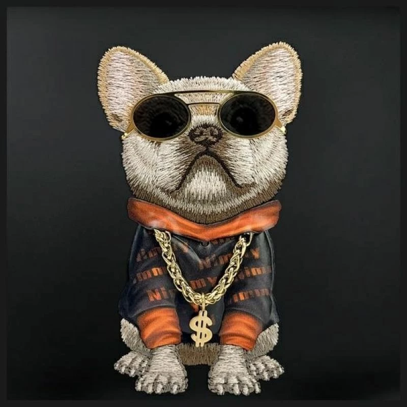 Çantë krahu Nimmy Crossbody Glasses Cool Dog, e zezë