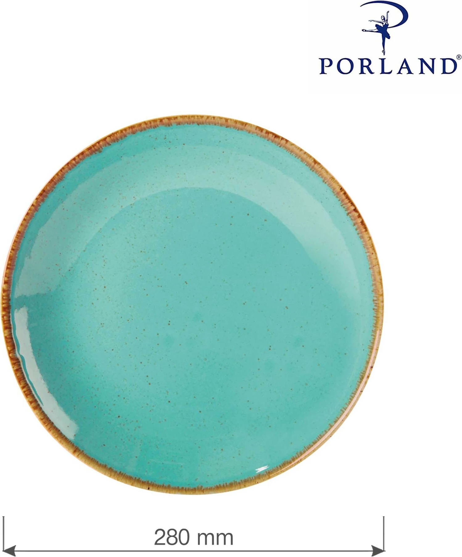 Pjatë e cekët Porland Seasons Laguna ø280 mm, porcelan, blu qielli, set 6 copë