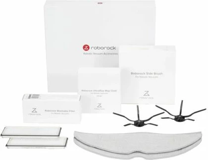 Set pjesësh këmbimi Roborock S7/S7+/S8/S8+, 2x filtër + 2x leckë pastrimi të lagët + 2x furçë anësore (set 6 copë)