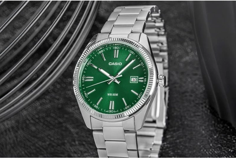 Orë dore për meshkuj CASIO MTP-1302PD-3AVEF, argjendtë, me kuti