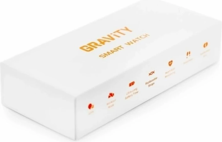 Smartwatch Gravity GT42-1, i zi, set me rrip silikoni dhe byzylyk