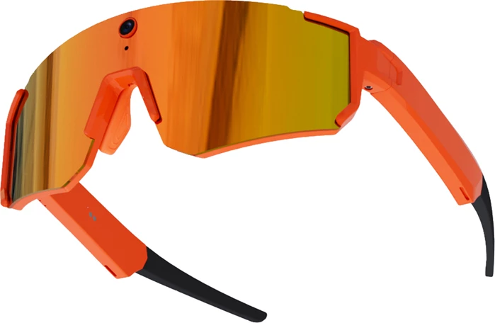 Syze dielli sportive AI Colmi V06, kamerë 8 MP, video 2K/1200p, Bluetooth 5.3 + Wi‑Fi, IP54, bateri 260 mAh, portokalli
