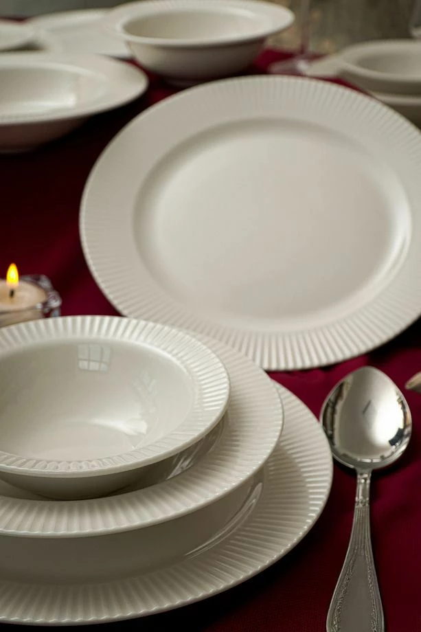 Set tavoline me 18 pjesë, Hermia Concept, Elif 18, porcelan, ngjyrë e bardhë