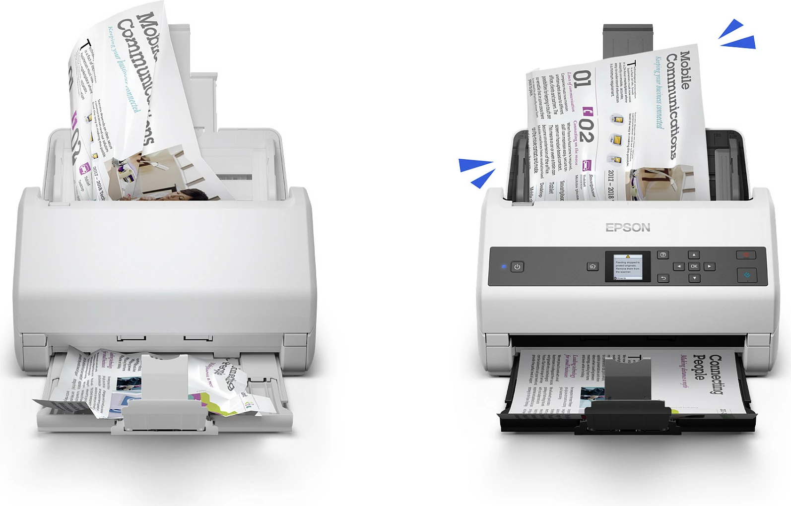 Skaner dokumentesh Epson WorkForce DS-870, ADF 100 fletë, duplex, 65 ppm, 600 x 600 DPI, bardhë/gri
