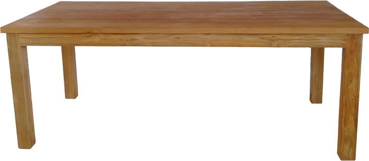 Tavolinë Wooly dru tik, hije natyrale, 220x90x75cm