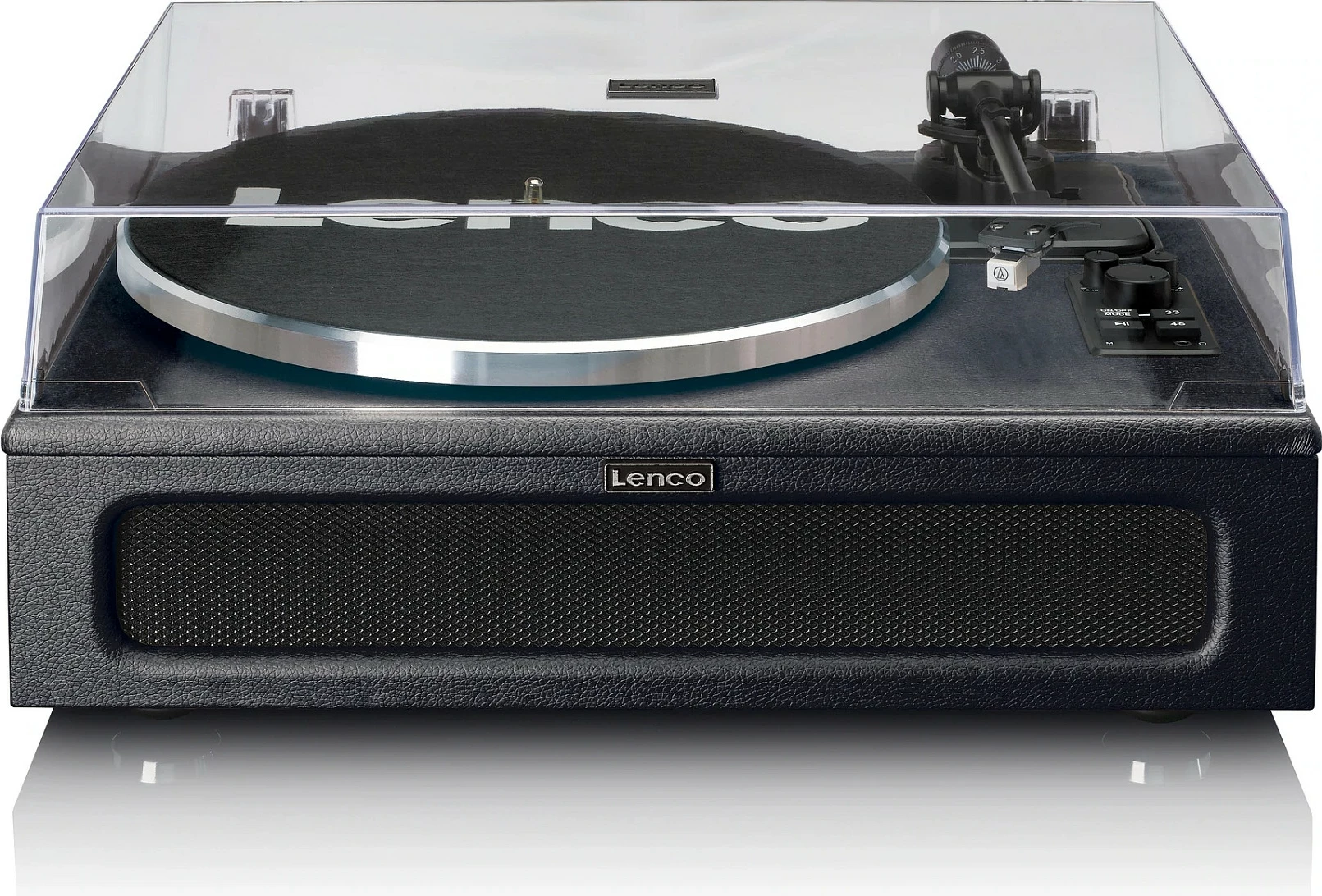Gramafon Lenco LS-430BK, me altoparlantë të integrum, Bluetooth 5.0, 40 W, 33/45 RPM, i zi