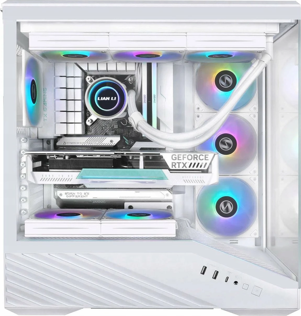 Kasë Lian Li Vector V100 ARGB (G99.V100RW.00), Midi Tower ATX/e-ATX, USB-C, e bardhë