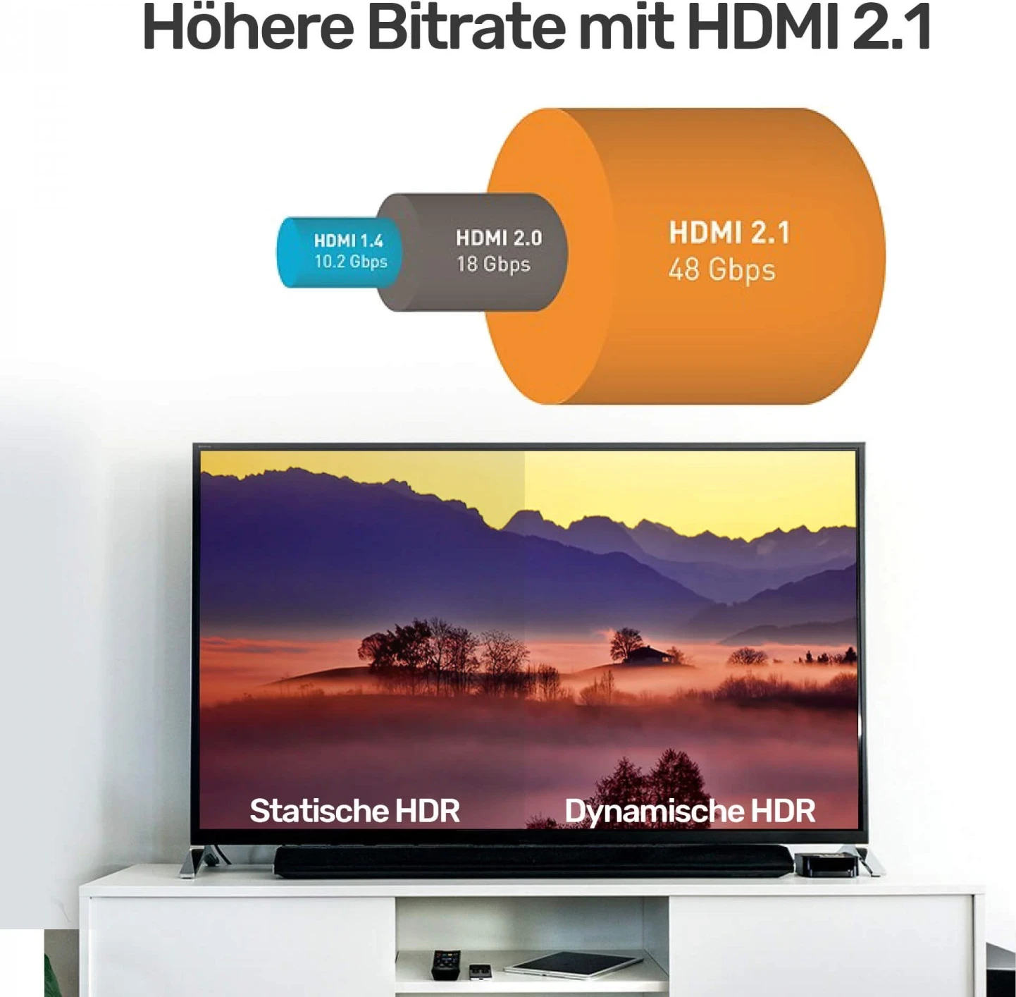 Kabllo HDMI Unitek, e zezë-argjendtë