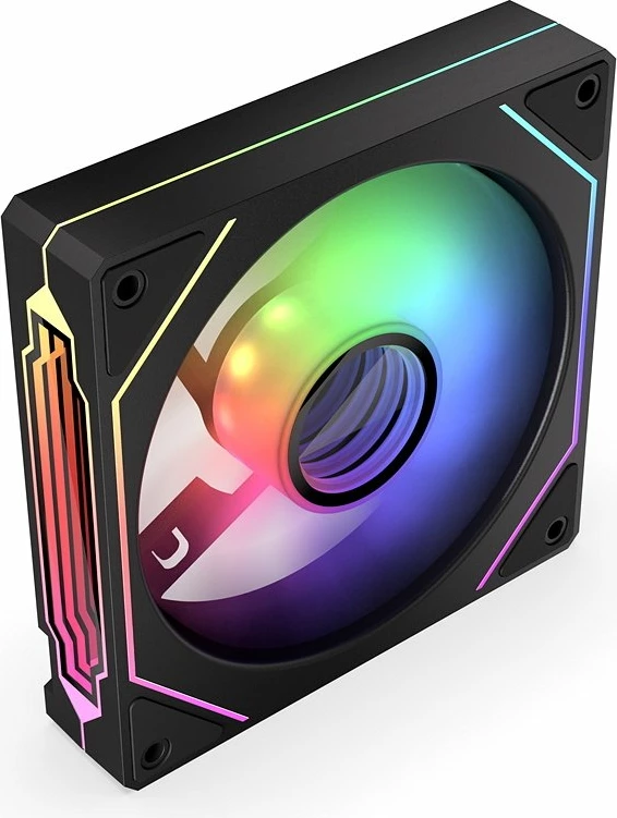 Ventilator PC Krux Corvus Reverse 120 ARGB (KRXE008) 120mm PWM 1600rpm, zi/bardhë, 1 copë