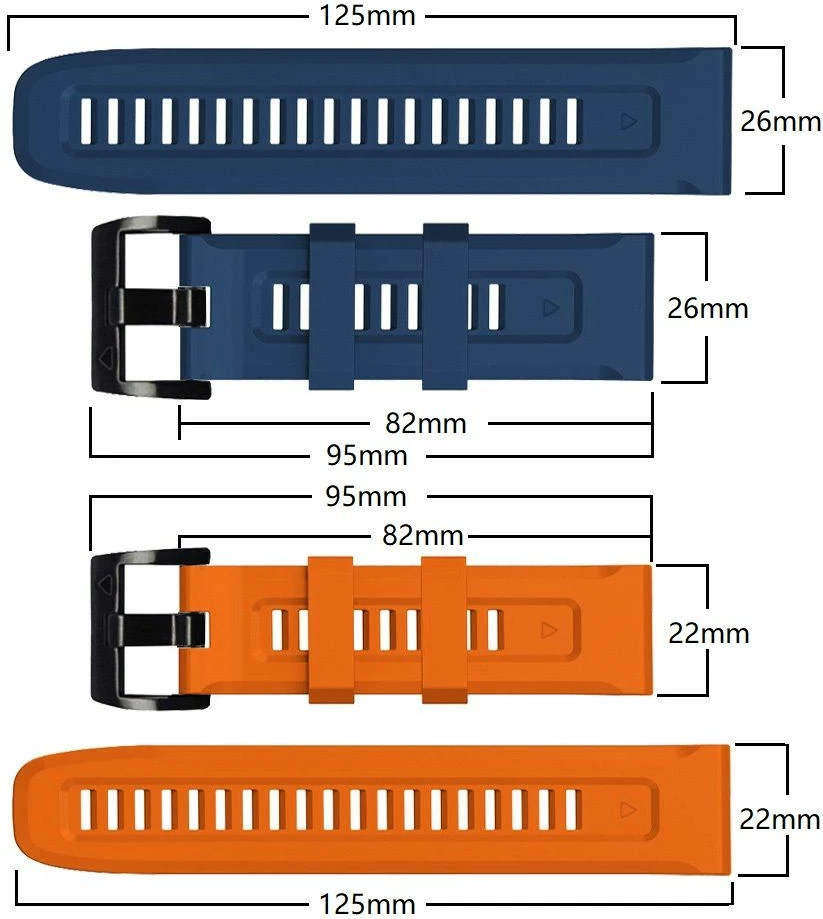 Rrip sportiv Tech-Protect IconBand për Garmin Fenix 5/6/6 Pro/7, Portokalli