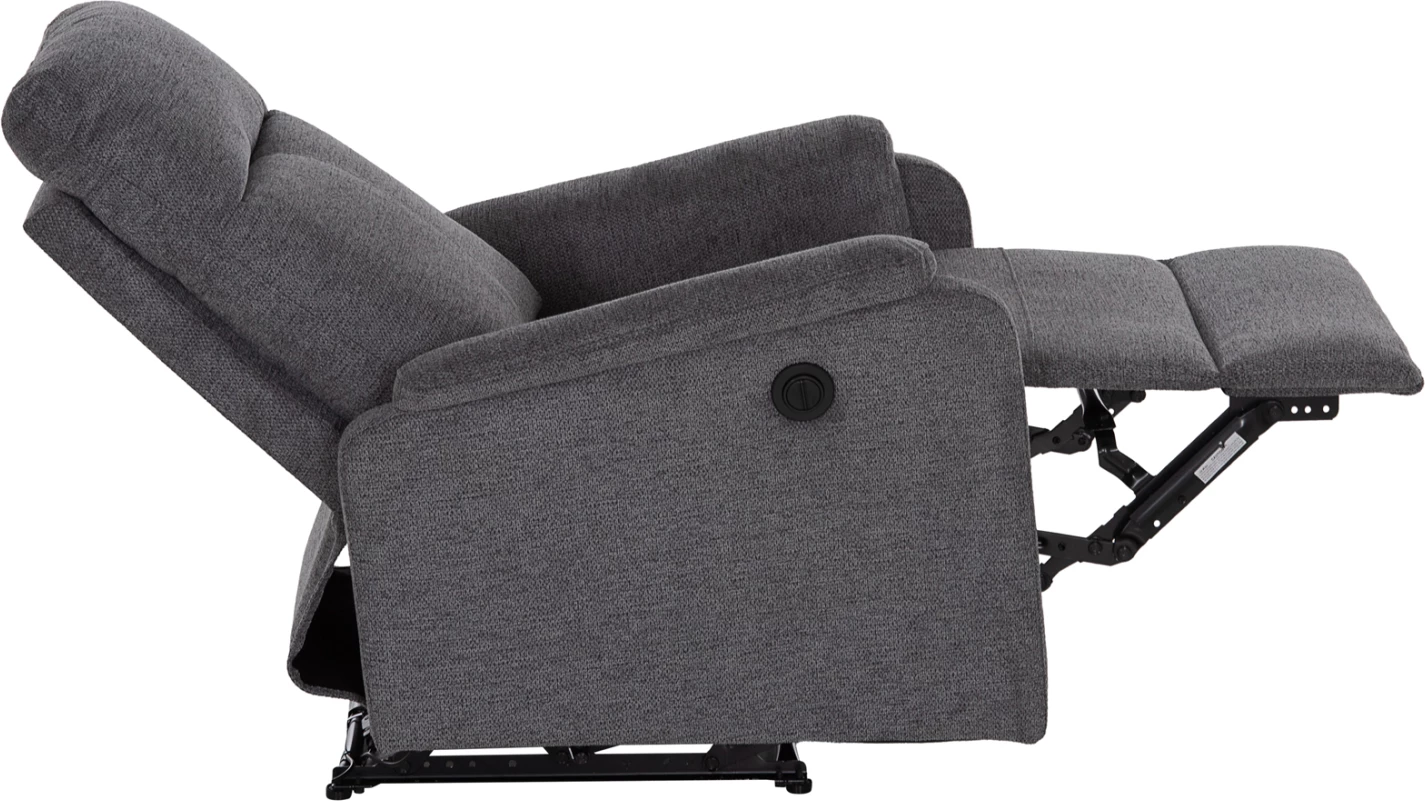 Fotel relaksues me recliner elektrik, stof gri, SYNTHIA FH3309.03, 75x86x100cm