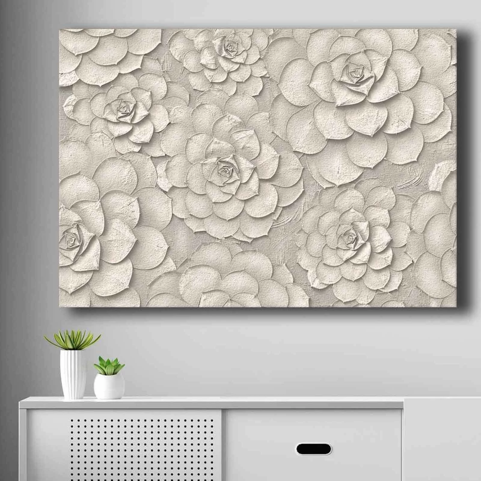 Pikturë dekorative në kanavacë, ngjyrë bezhë, 70x100cm, Wallity 70100NISC-017