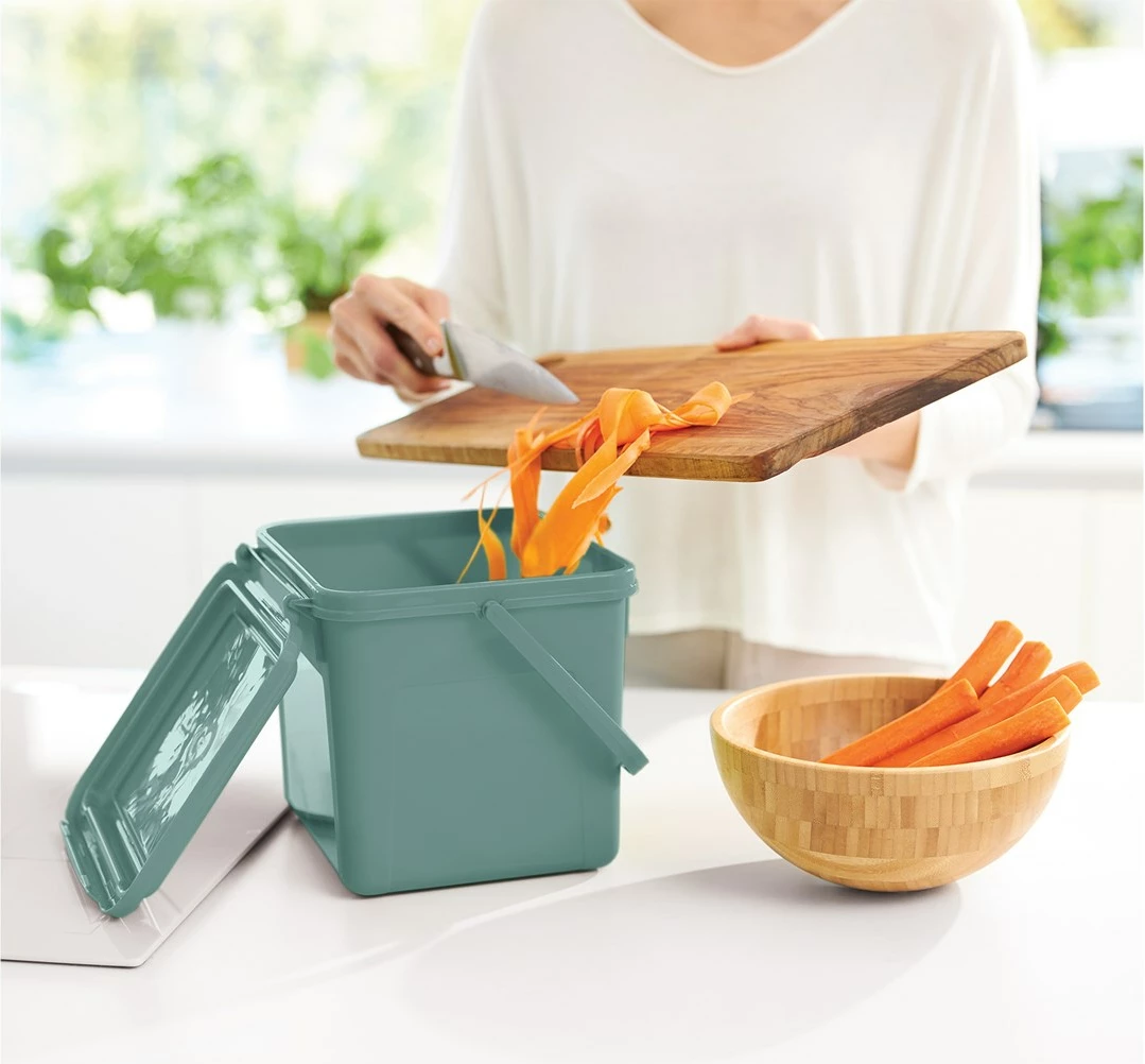 Kontejner për ndarje mbeturinash Rotho, 4.5l, Gjelbër